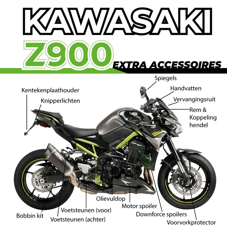 Kawasaki Z900 '20- Accessoire pakket Puig - MDI-online.nl